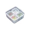 Rectangular Plastic 4-Compartment Food Storage Box