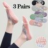 1/ 3 Paar Professionelle Damen Yoga Socken Silikon Anti-Rutsch Ballett Pilates Socken Damen Rückenfrei Atmungsaktiv Bandage Yoga Sportsocken