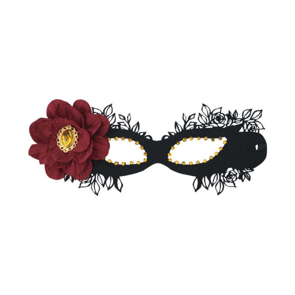 Black Flower Mask Charming Masquerade Eye Mask Princess Masquerade Mask Adjustable For Special Event Evening Event Costume