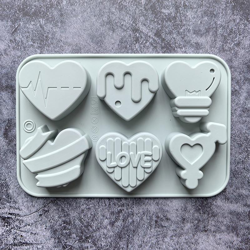 

Heart Shaped Silicone Cake Mold Chocolate Pastry Diy Baking Decoration Kitchen Tool