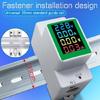 Single Phase Energy Meter Din Rail Electricity Usage Monitors AC50-300Volt 0-100A Voltmeter Ammeter Watt Kwh