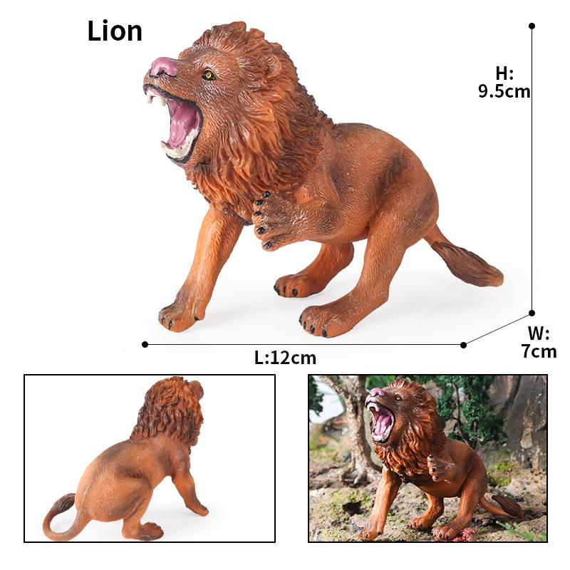 Oenux Original African Wild Animals Simulation Savage Bengal Tiger Siberian Tiger White Tiger Lion PVC Model Educational Toys