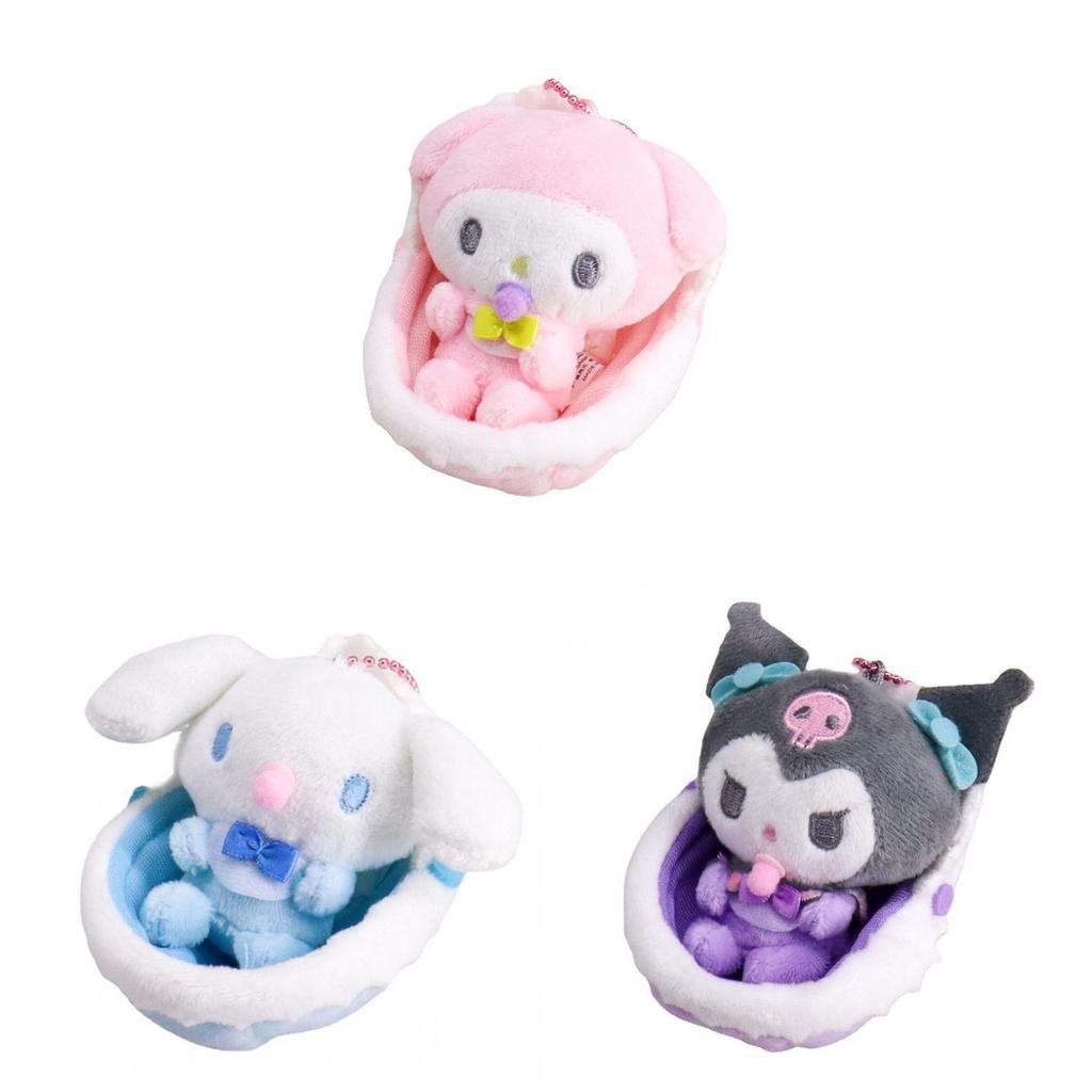 Sanrio Kuromi Plush Baby Rattle Chain With Soft Short Pile For Girls And Kids