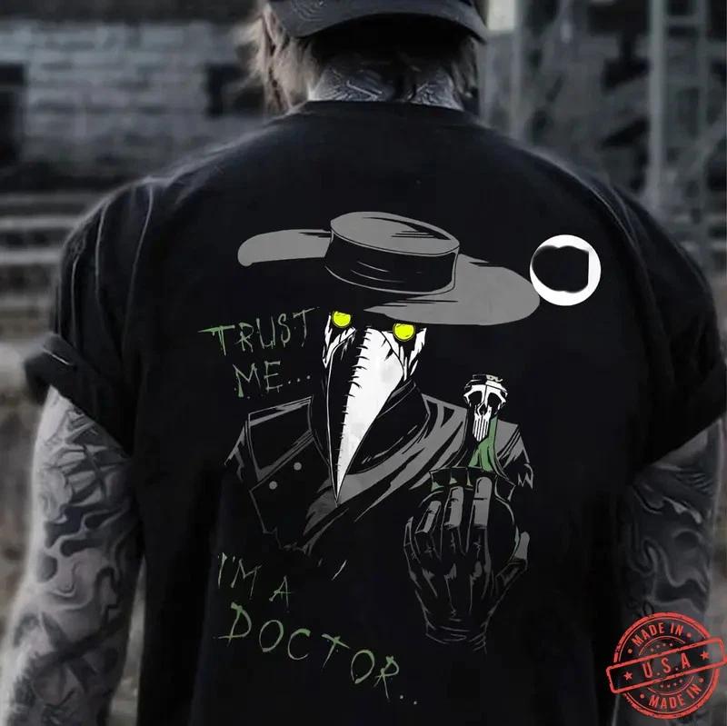 TRUST ME I M A DOCTOR Crow Vintage Black Print T-Shirt XL
