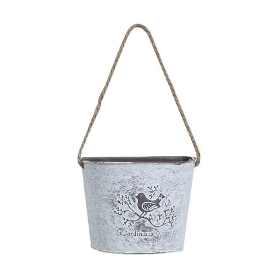 

Подвесной цветочный горшок в стиле ретро. Изысканный узор. Ремешок. Нержавеющая прочная конструкция. Декоративный утюг.