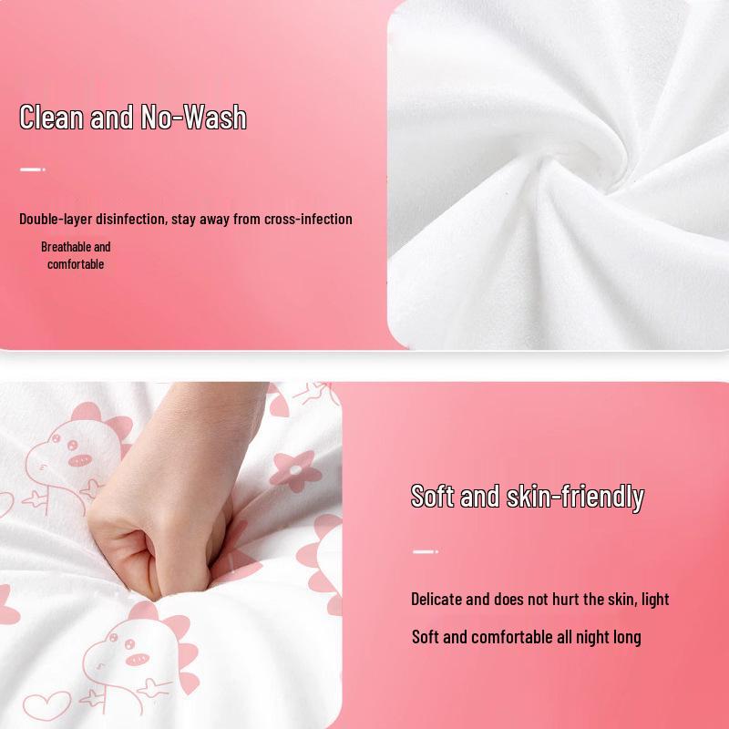 Four-Piece Printed Travel Disposable Bedding Set for Home or Hotel