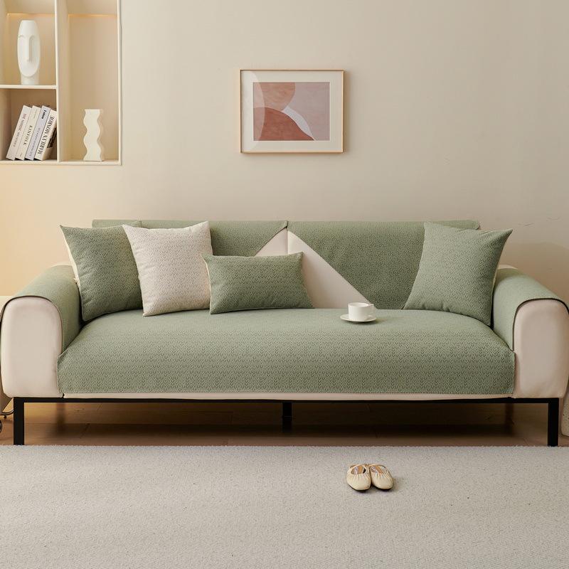 New Four-season Chenille Sofa Cushion, Universal for All Seasons, Light Luxury, Non-slip Cushion Cover, Cover Cloth, Backrest Towel