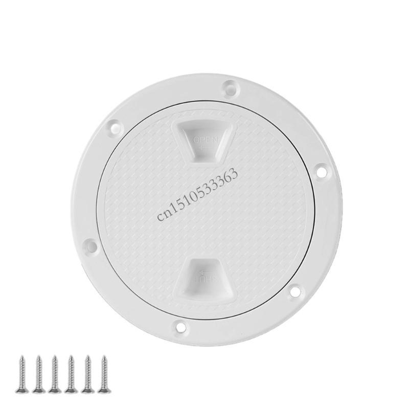 090E Not Corrosive ABS Boat Access Hatches 4/6/8 Inch Round Deck Inspection Cover Screw Out Access Plate Long Service Cover