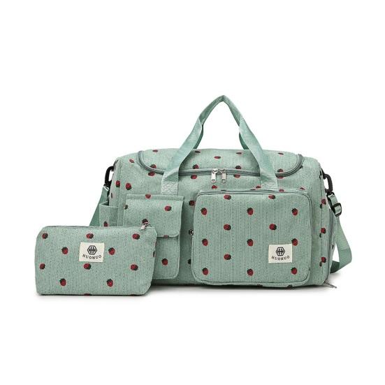 Strawberry Travel Carryall Large Capacity Wet And Dry Separation Duffel Bag Crossbody Gym Bag with Shoes Compartment for Fitness Weekender