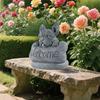 Adorable Labrador Retriever Welcome Sign Statue Resin Puppy Figurine for Outdoor Garden Decorations Lawn Ornaments