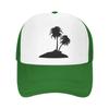 Tropical Tree Mesh Baseball Cap Coconut Palm Tree Adjustable Trucker Hat Snapback Sports Hat for Unisex Women