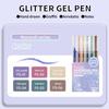 Set Nastro Washi Glitterato Festivo di Natale e Penna Gel Super Flash - 72 Colori, Grande Capacità per Straordinari Effetti Artistici