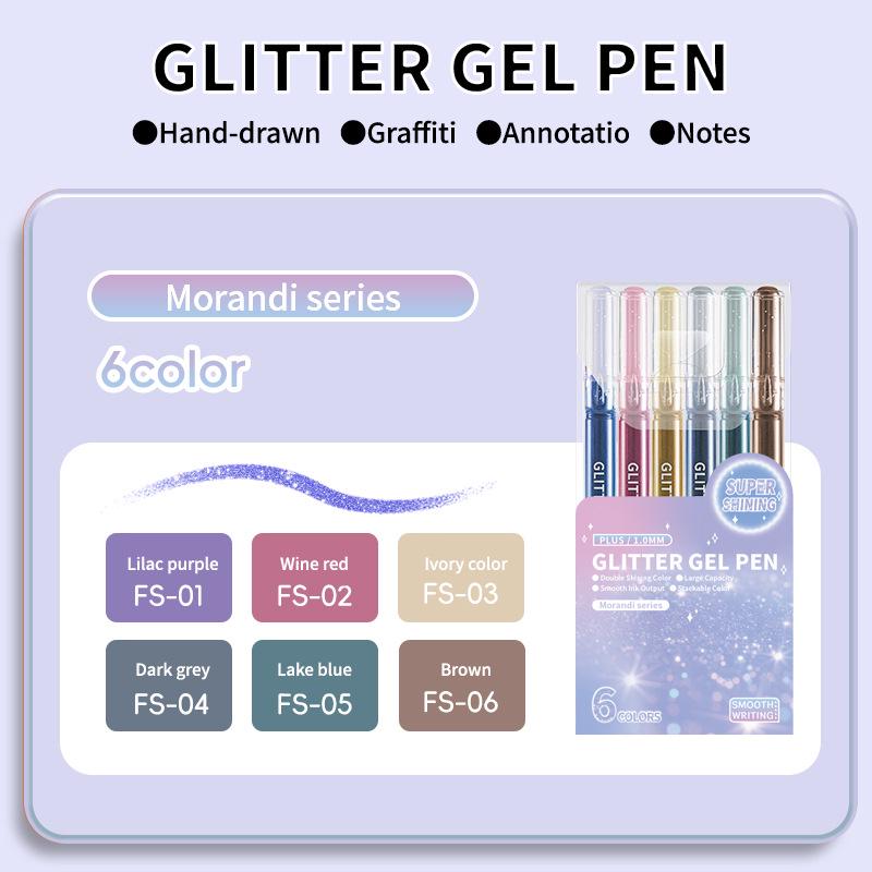 Set Nastro Washi Glitterato Festivo di Natale e Penna Gel Super Flash - 72 Colori, Grande Capacità per Straordinari Effetti Artistici