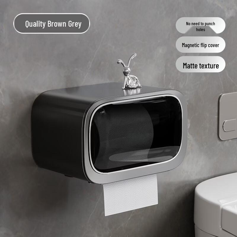 SPACEXPERT Wall-Mounted Toilet Paper Holder & Tissue Box