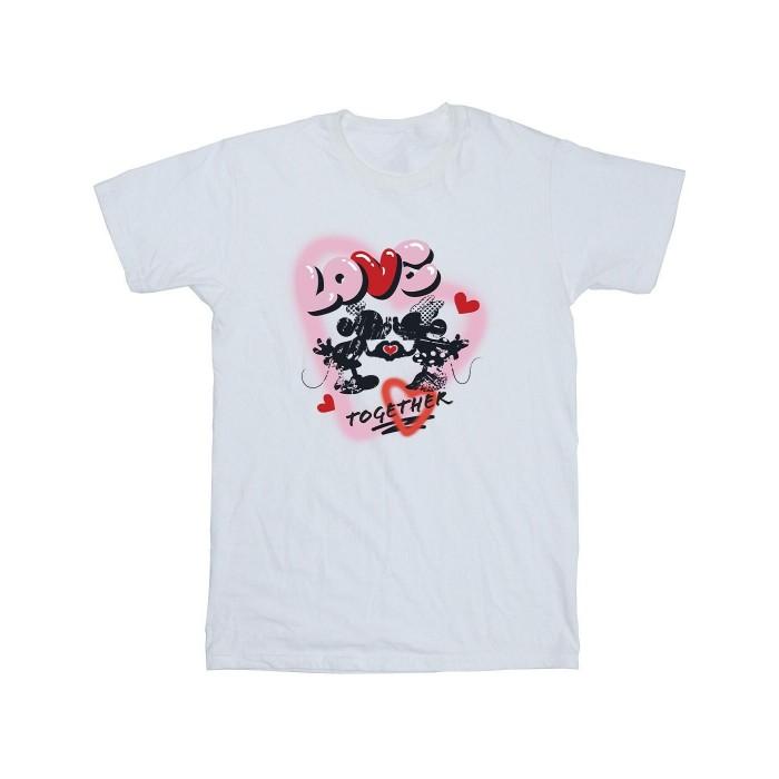 Disney Girls Love Together Mickey & Minnie Mouse Cotton T-Shirt