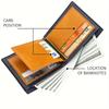 Men's Deer Embossed PU Leather Wallet, Multi Card Slot Short Trifold Removable Insert Wallet for Students