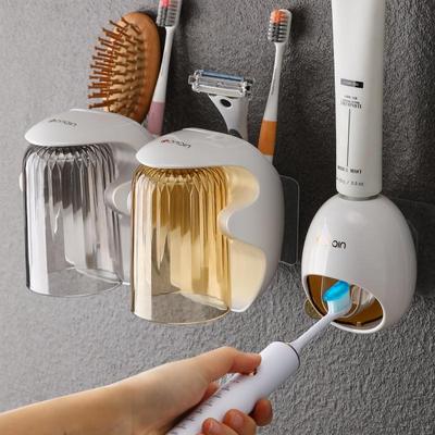 Gongqin Punch-Free Toothbrush and Mouthwash Holder Set