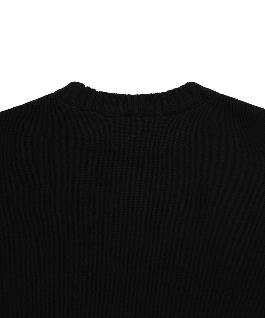 Opeunyadeu(Owai) Planitary Orbit Logo Knit - Black