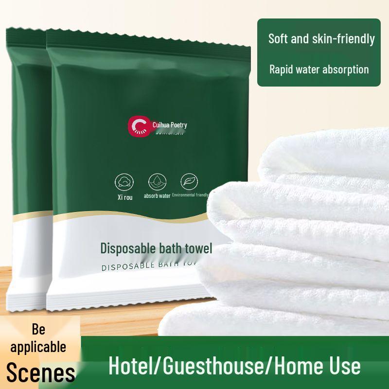 Thick Disposable Bath Towel for Hotels, B&Bs, Travel, and Beauty Salons - Individually Wrapped