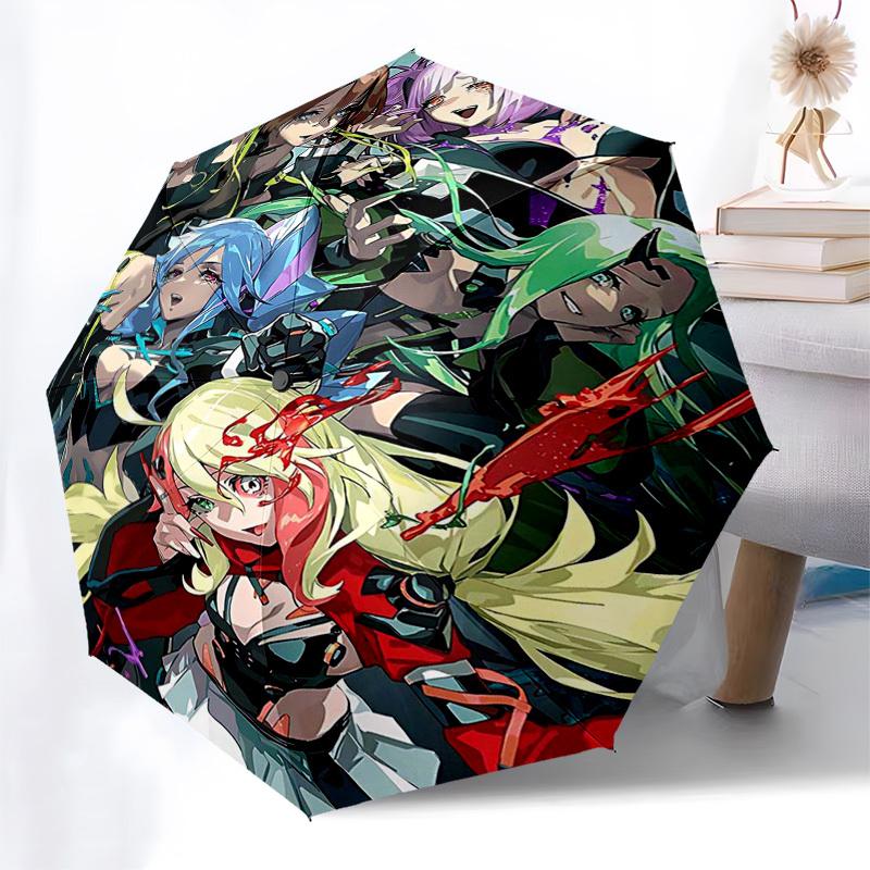 1pc Outdoor Umbrella with Anime Characters - Automatic Opening/Closing, Portable 3-Fold Design, 8-Bone Iron Frame - Perfect Gift for Fans, Travel