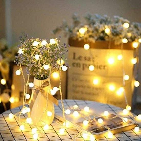 SFOUR Fairy Light Decorative LED Illumination 6M 40 Pieces Battery Operated Christmas Decoration Tree Bulbs Outdoor Waterproof Indoor Suitable Bedroom