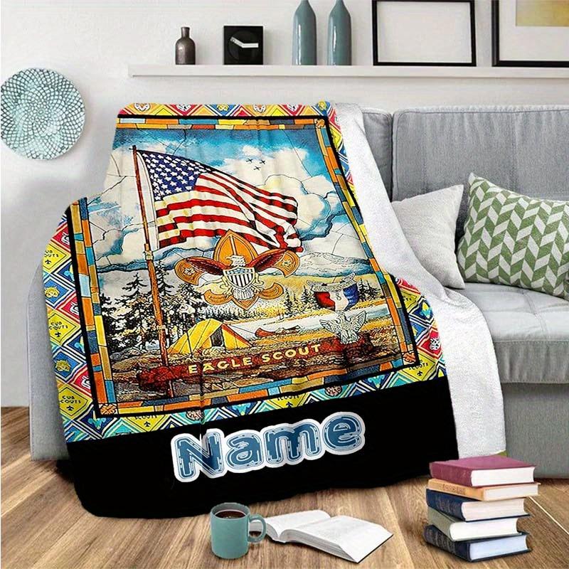 Eagle Style Customize Your Name Blanket Warm Comfortable And Soft Blankets Are Suitable For Home Lunch Break Blanket Office Sofa Sofa Gift To