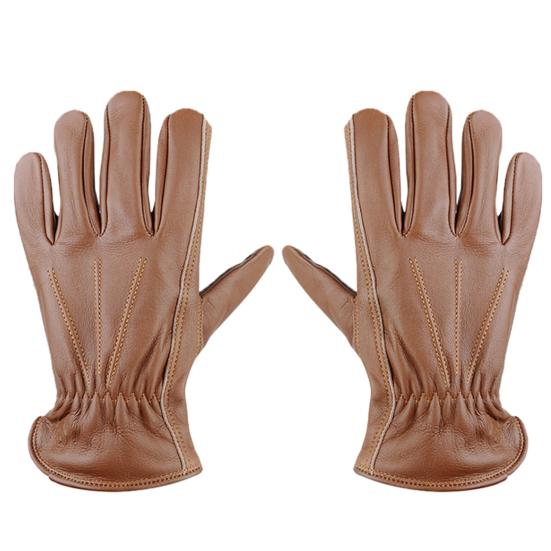 Wear-resistant Heat Insulation Cowhide Work Gardening Gloves for