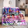 1PC KPOP Demon Hunters Blanket Lightweight Flannel Throw Blanket for Sofa, Bed, Travel, Camping, Livingroom, Office, Couch