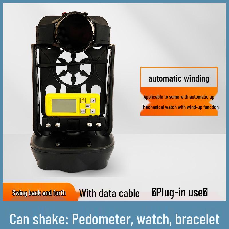 Ten Thousand Steps Pedometer Bracelet: Silent Step Counter & Watch with Winding Chain.