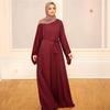 Abaya Women Muslim Long Dress Kaftan Solid Loose Plus Size Middle East Gown Jubah Baju Muslim Baju Raya [excluding Headband]