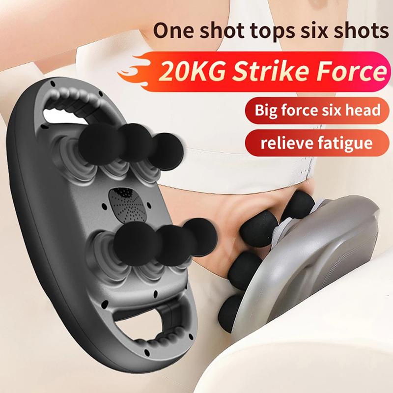 Fascia Gun Six-head Muscle Relaxation Electric Massager Wireless Waist Back Masajeador Deep High Frequency Vibrater Body Massage