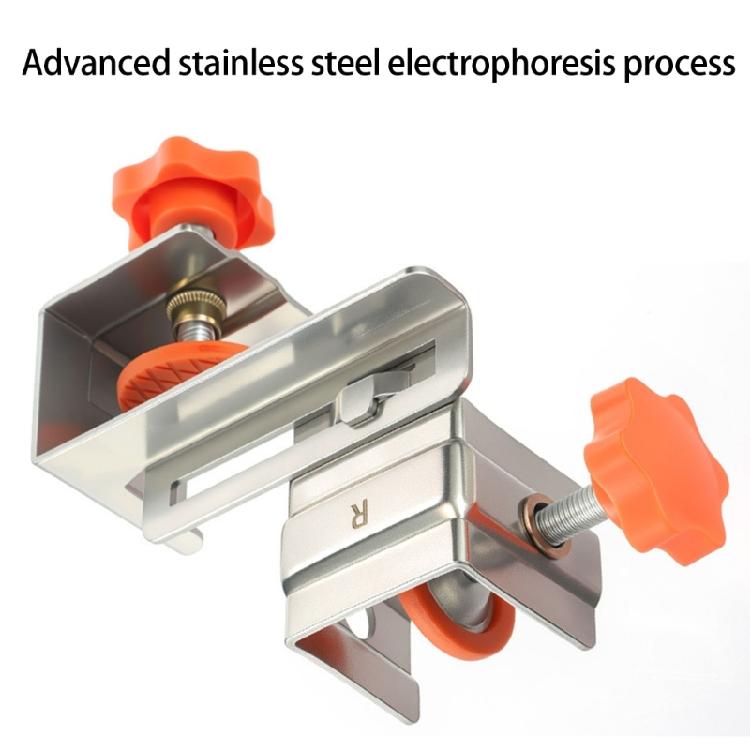 2Pcs Practical Drawer Front Fasteners Rustproof Stainlesses Steel Mounting Clamps for Seamlessly Furniture Setups