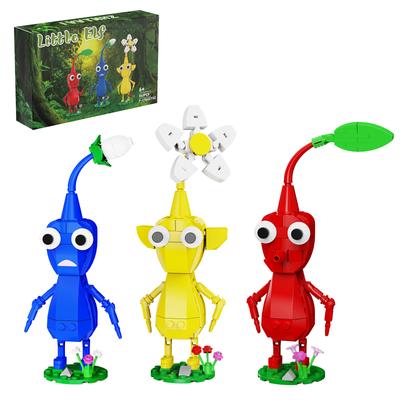 MOC Pikmin 3-in-1 Plantachtige Wezens Bouwblokkenset Spelrollen Model met Papieren Handleiding 363 Stuks Speelgoed voor Kinderen Cadeaus