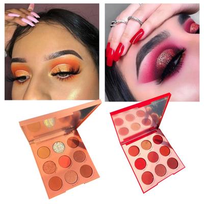 Eye Shadow Flash Waterproof Long Lasting Non-flying Powder Fine Texture 9-color Colorful Shining Eyeshadow Palette Makeup Accessory