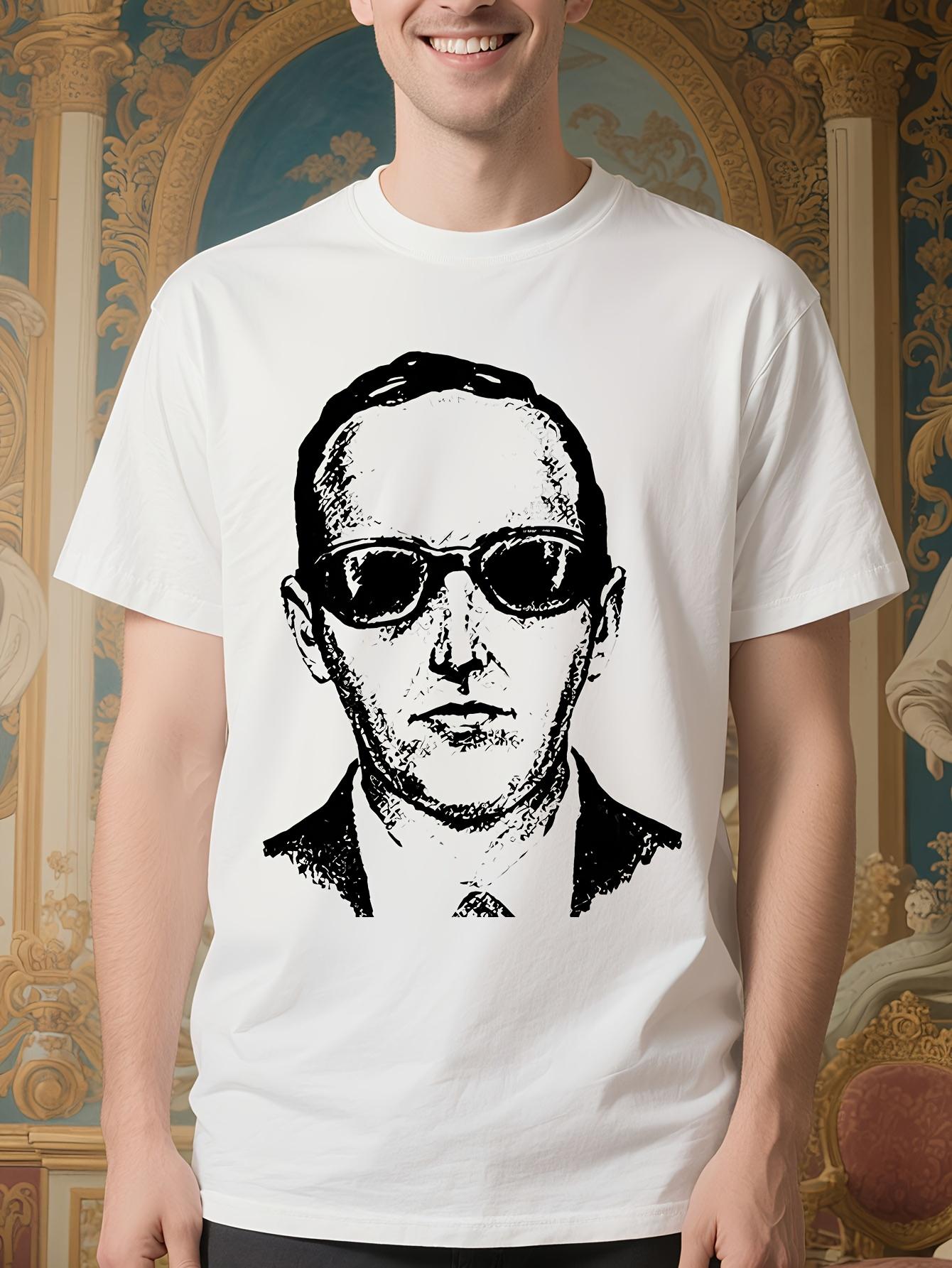 DB Cooper Unknown Identity Graphic Tshirt for Men - White... XXL
