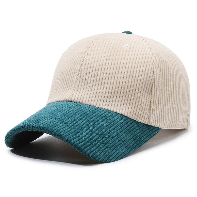 Corduroy Baseball Cap Adjustable Snapback, Breathable Versatile Striped Casual Hat In Multiple Colors