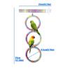 Bird Parrots Toy Chewable Hanging Cage Climbing Ladder with Natural Wood Parrots Suspension Bridge Swing Toy Supply