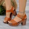 Summer New High-heeled Sandals with Fish Mouth Sandals High-heeled Casual Sandals