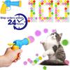 Kedi Oyuncak Topu Etkileşimli Fırlatma Eğitim Oyuncağı Evcil Hayvan Yavru Köpek Yavru Kedi Yaratıcı Mini Atış Silahı Oyunları Esnek Peluş Top Oyuncakları