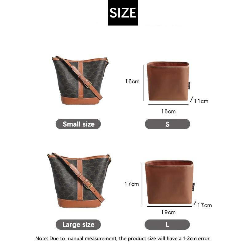 EverToner Travel Handbag Insert Twill Organizer Waterproof Liner For C-line Triomphe Bucket Bag