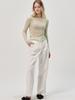SORRY, TOO MUCH LOVE Semi Wild Pintuck Cotton Pants_White