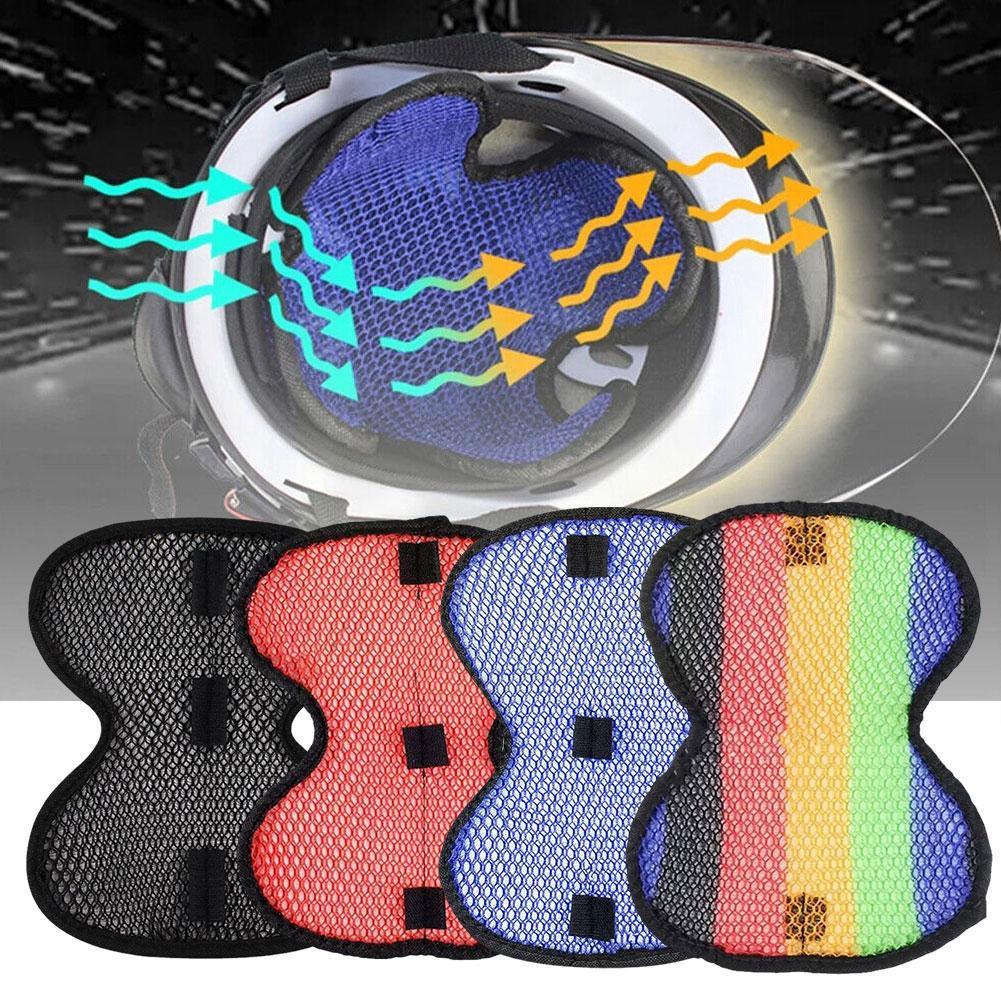 Soft Non-slip Motorcycle Helmet Insert Liner Honeycomb Motorbikes Breathable Mesh Sweat Wicking Lining Helmet Insulation Pad