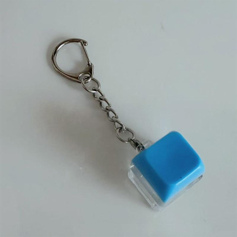 1Keys Color Clear LED Mechanical Keyboard Keychain Toy Stress Relief DIY Button Finger Keyboard Caps Toy Key Switch Shaft Tester