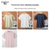 FAPAI Men's Linen Lyocell Blend Crew Neck T-Shirt