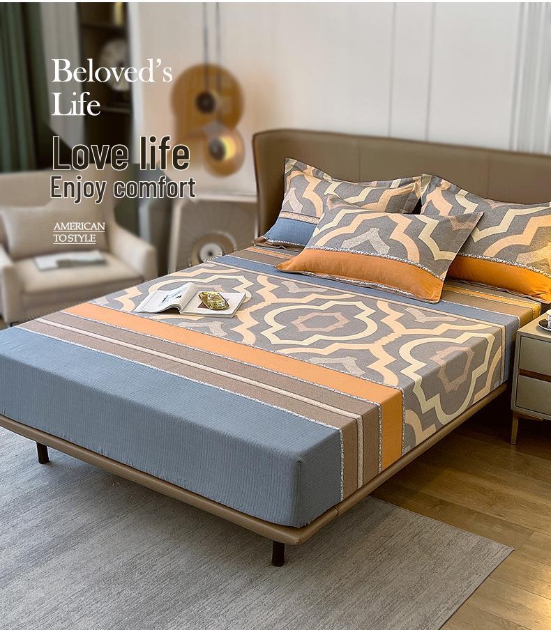 Thick Pure Cotton Flannel Fitted Bed Sheet: Non-Slip, All-Inclusive Mattress Protector