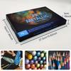 Roleness Metallic Colored 72 Professional Soft Metallic for Kids and Coloring with Pencil Sharpener Pencils, Colors, Oil-Based, Grade, Core, Colors,