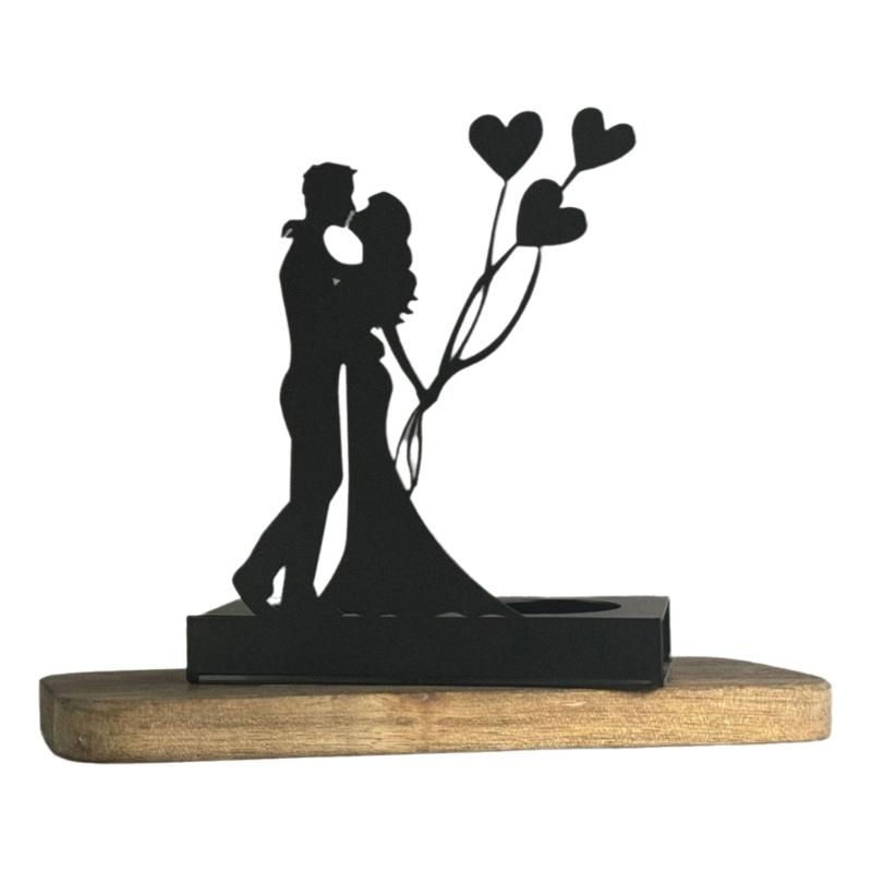 

Декоративный черный подсвечник современный держатель металлическая подставка для Дня святого Валентина Рождество свадьба столовая