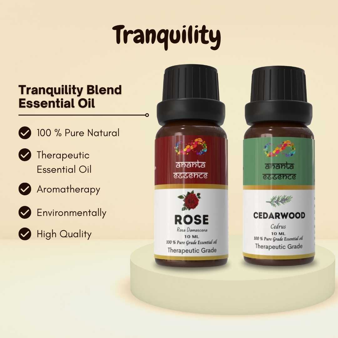 

Ananta Tranquility Essential Oil Combo – Rose & Cedarwood Aroma Oils (10 ml × 2) Volume= 10ml