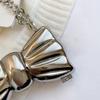 Women's Trendy Crossbody Chain Bag with Metal Bow - Lightweight and Stylish Shoulder Bag