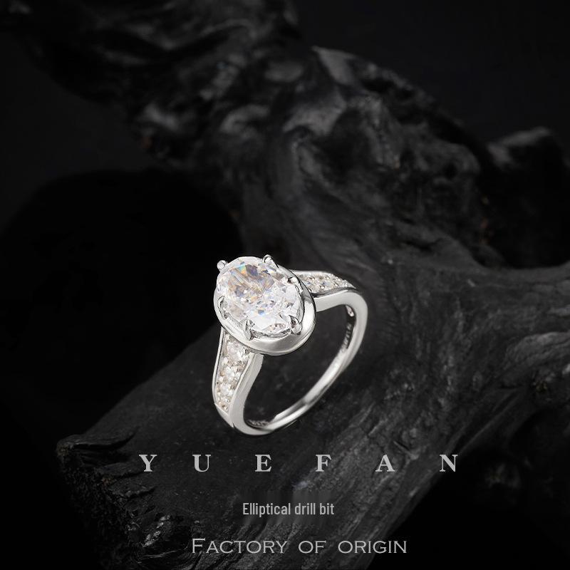 2 Carat Moissanite Sterling Silver Women s Fashion Ring Size 9